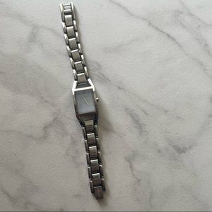 DKNY slim stainless steel link watch